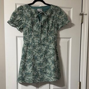 Peppermayo Green Floral Dress